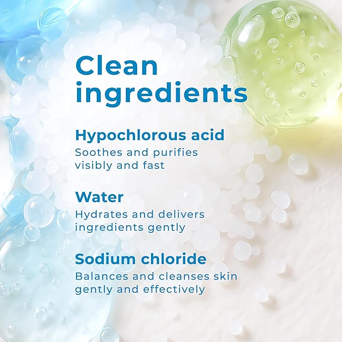 Hypochlorous Acid Spray (8oz, Reduces Acne), Targets Bacteria - HOCL Facial Cleanser Acne Spray for Face, Body, Eczema, Pimples, Breakouts & Overall Skin Recovery (Reduces Redness)-GlimoraGlow