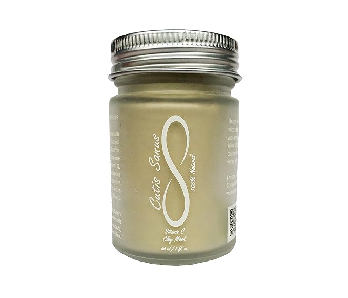 100% Natural Vitamin C Clay Exfoliating Face Mask 60g All Clay & No Water …-GlimoraGlow