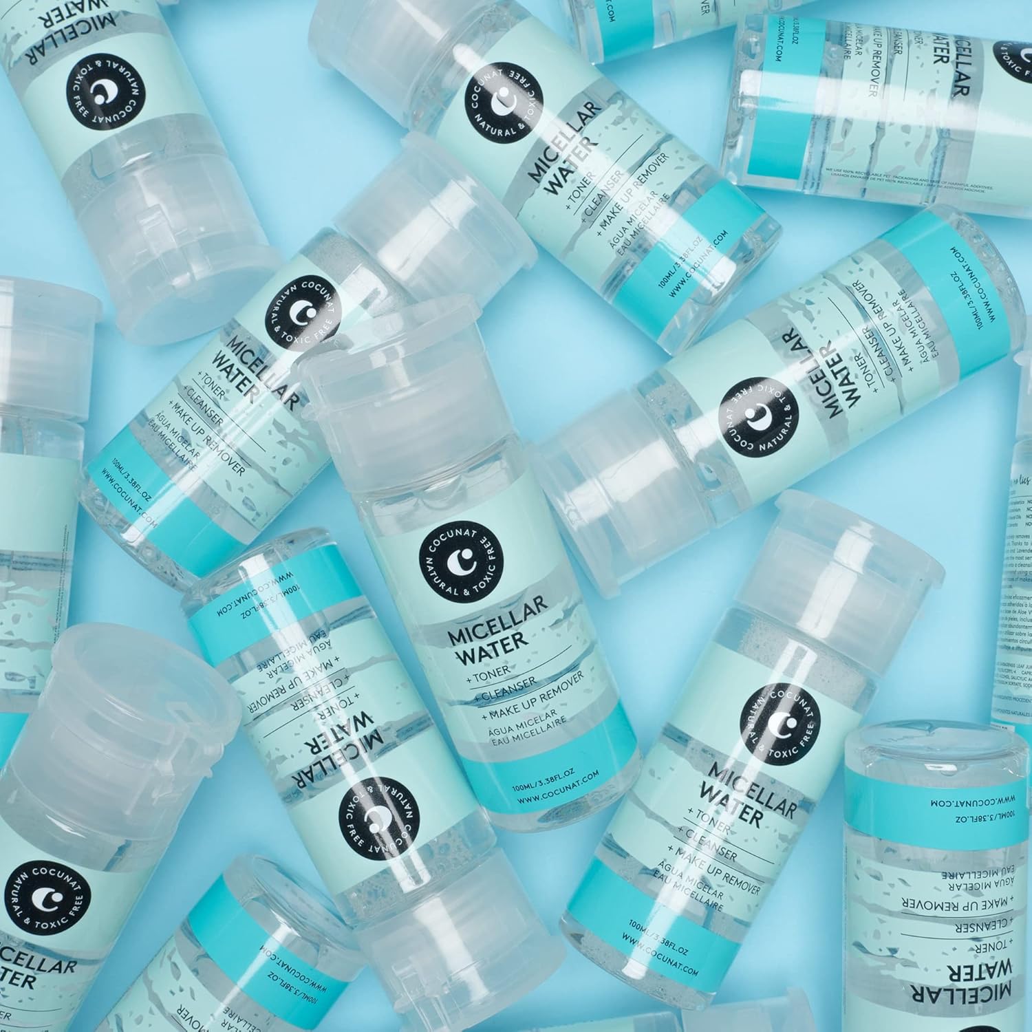 COCUNAT | Micellar Water 3-in-1 | Cleans, Tones and Removes Make-Up | Made with Aloe Vera & Lavender | All Skin Types | Silicone-Free & Paraben-Free | 200 ml-GlimoraGlow