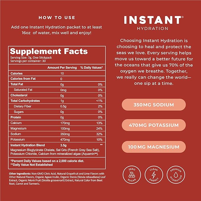 Instant Hydration Electrolytes Powder Packets - Paloma Electrolyte Drink Mix - Zero Sugar - Keto, Vegan, Gluten-Free, Non-GMO - Boost Recovery, Brain Health, Muscle & Tissue Support- 30 Sticks-GlimoraGlow