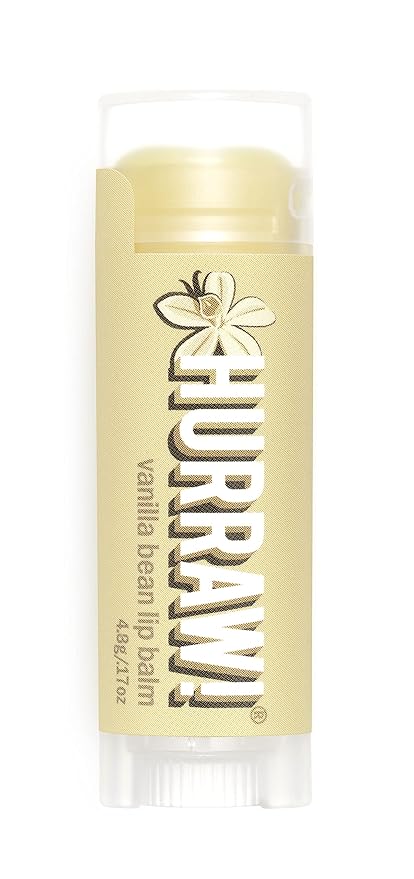 Hurraw! Vanilla Bean Lip Balm: Organic, Certified Vegan, Cruelty and Gluten Free. Non-GMO, 100% Natural Ingredients. Bee, Shea, Soy and Palm Free. Made in USA-GlimoraGlow