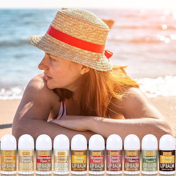 150 Pcs Mini Sunscreen Lip Balms Bulk SPF 30 Lip Balm Sticks Favors with Sunscreen SPF Employee Staff Appreciation Gifts Bulk Team Coworkers Christmas Party Gifts for Travel Beach-GlimoraGlow