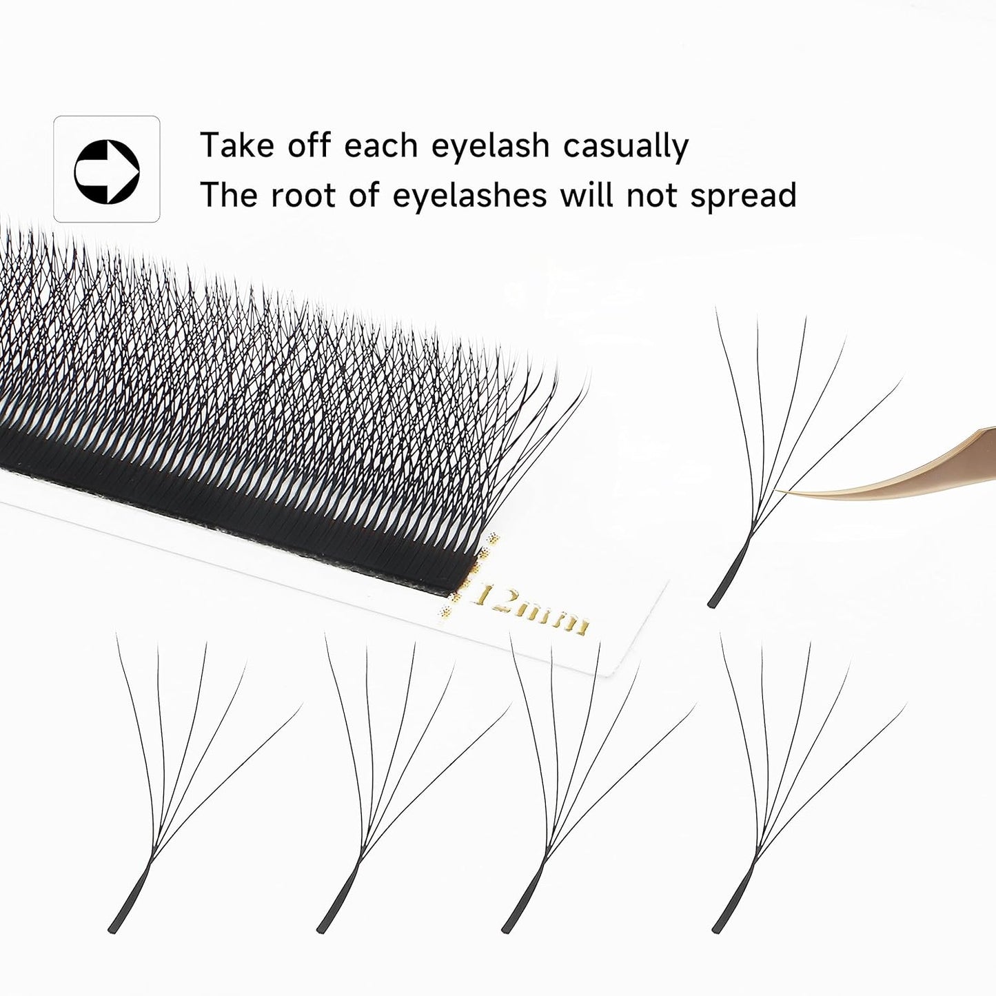 W Eyelash Extension 5D Volume Premade Fans 0.07 D Curl 8-15mm mix W Lashes Matte Black Lash Extensions Easy Fans W Shape Eyelash yy Eye Lashes(5D-0.07D-8-15mm Mix)-GlimoraGlow