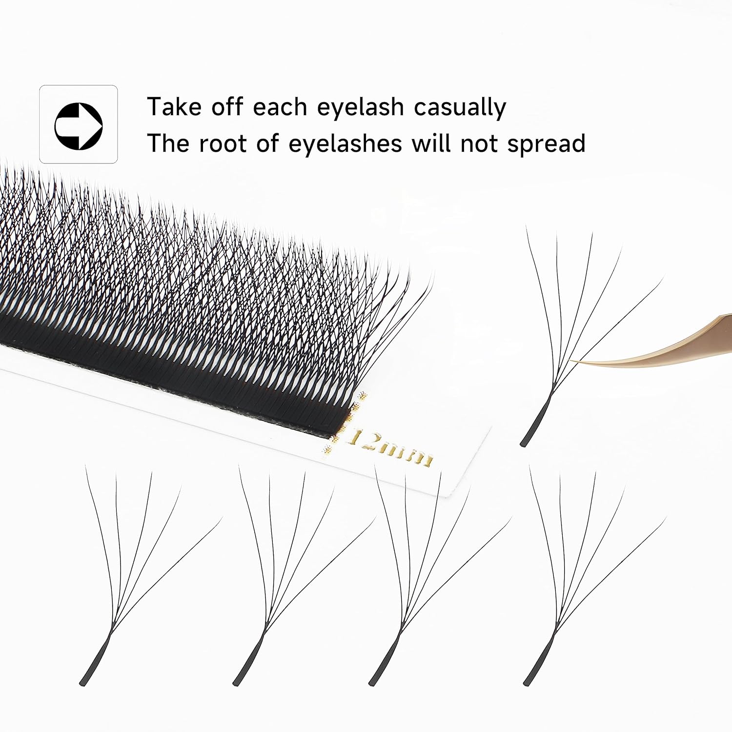 W Eyelash Extension 5D Volume Premade Fans 0.07 D Curl 8-15mm mix W Lashes Matte Black Lash Extensions Easy Fans W Shape Eyelash yy Eye Lashes(5D-0.07D-8-15mm Mix)-GlimoraGlow