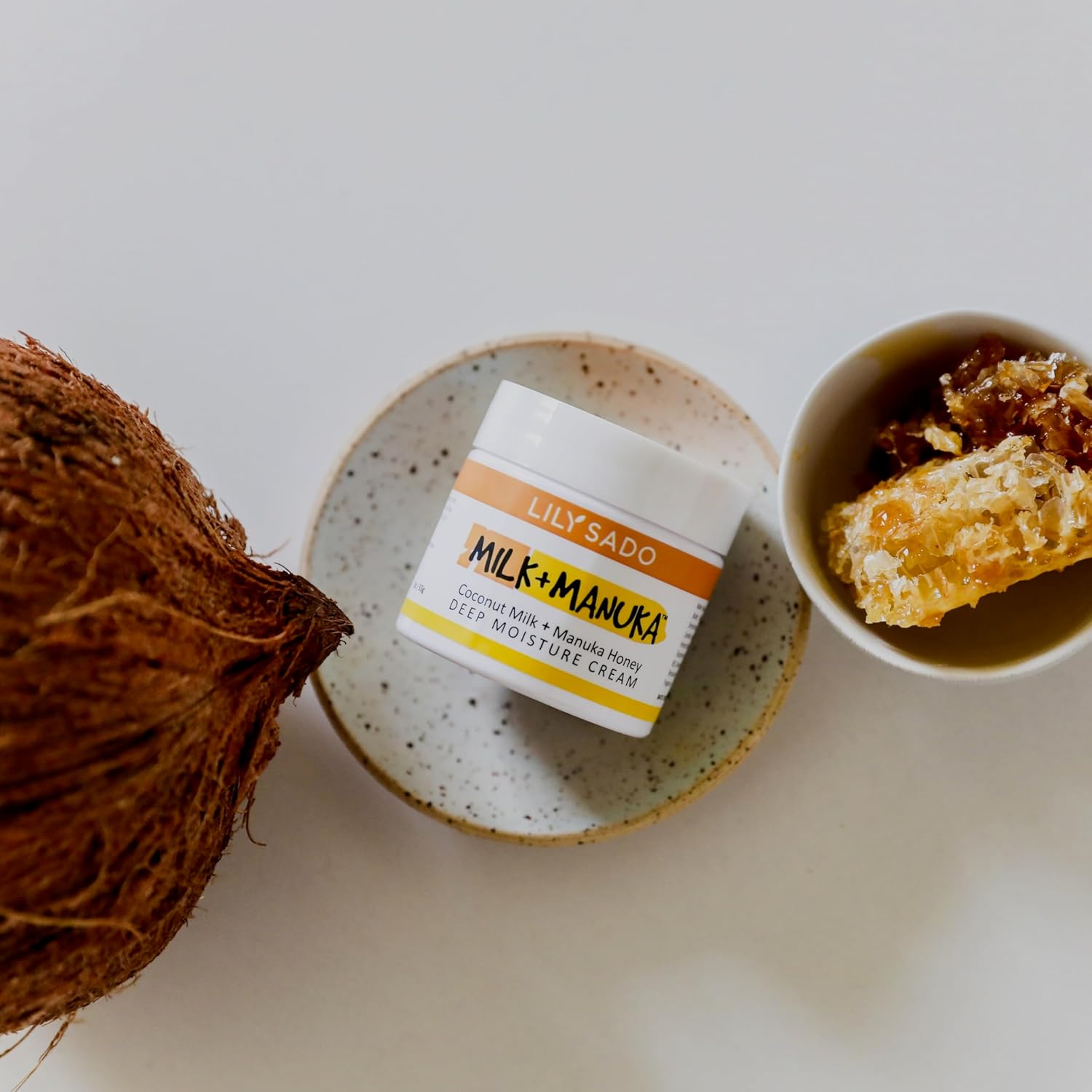 LILY SADO MILK+MANUKA™ Coconut Milk and Manuka Honey Natural Face Moisturizer - Non Greasy Organic Facial Cream with Cocoa Butter and Gotu Kola - Amazing Anti-aging Formula-GlimoraGlow