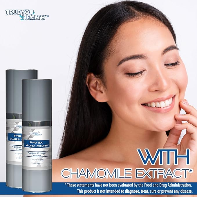 Pro 2x Aura Azure Serum - Anti Aging Serum - 2 Month Supply - Skin Firming Complex to Reduce Wrinkles Appearance - Exfoliate - Nourish - Improve Hyperpigmentation & Dark Circles - Aid Cell Renewal-GlimoraGlow