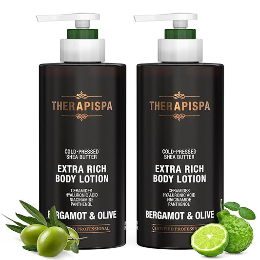 Scented Body Lotion for Women – Deep Hydration & Refreshing Moisturizer with Shea Butter, Ceramides & Panthenol to Revive & Nourish Dry Skin (Bergamot & Olive, 17.0 fl oz)-GlimoraGlow