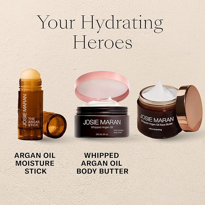 Josie Maran Argan Oil Moisture Stick - Travel Size Under Eye Balm & Face Balm to Restore Skin with Antioxidants & Essential Fatty Acids for a Healthy, Radiant Glow - Vegan & Cruelty-Free (0.35 Oz)-GlimoraGlow