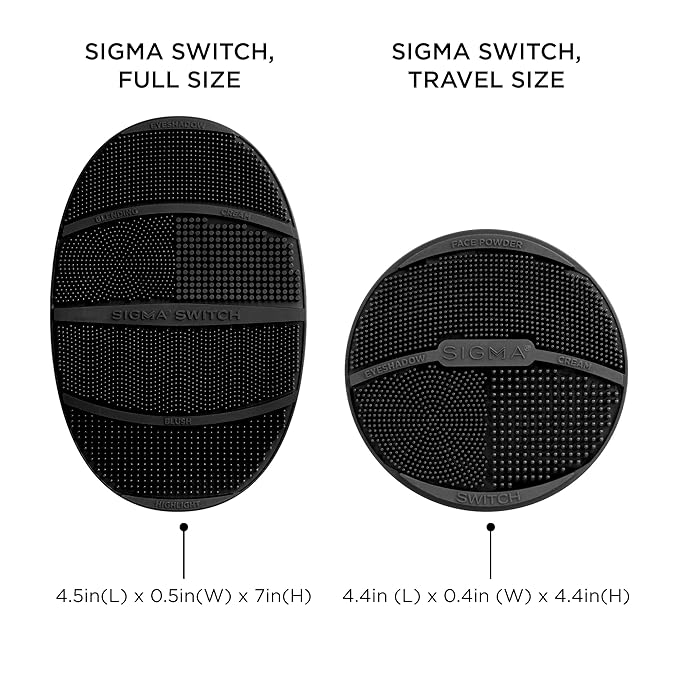 Sigma Switch by Sigma Beauty – Silicone Makeup Brush Cleaner for Switching Shades and Pigments, Switch Cleaning Mat for Superior Makeup Brush Cleaning Mid-Application (Full Size)-GlimoraGlow