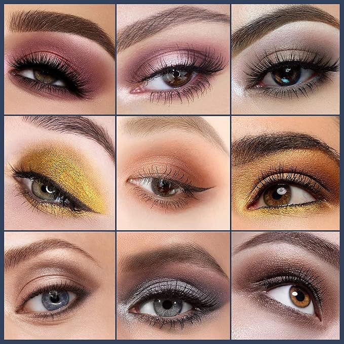 18 Colors Eyeshadow Palette, Butterfly Series Highly Pigmented Eye Makeup Palette, Matte Shimmer Metallic Powder Eyeshadow Pallet, Makeup Palette Cosmetics Gift, 111-GlimoraGlow