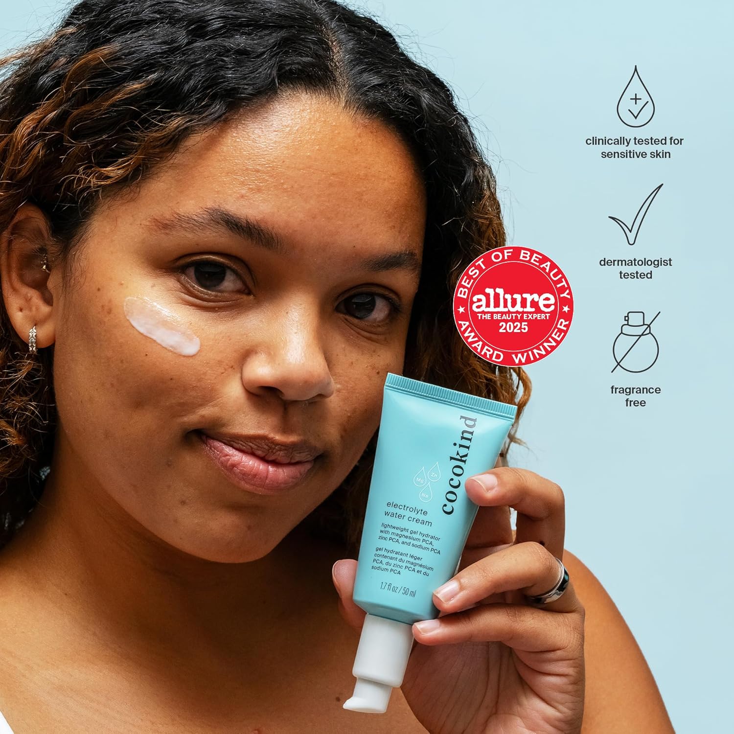 Cocokind Electrolyte Water Cream | Lightweight Water Gel Moisturizer | Balanced Hydrating Day Cream for All Skin Types | 1.7 Fl Oz-GlimoraGlow