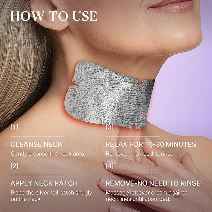 depology Tightening and Lifting Neck Wrinkle Patches with Cream, PDRN Deep Collagen Neck Mask, Firming Patch with PDRN、Collagen and Niacinamide Cream-GlimoraGlow