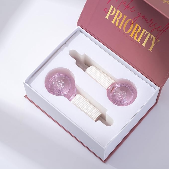 Yssarea Ice Globes for Facials - Freezer Safe | Highly Effective Facial Globes for Daily Beauty Routines | Tighten Skin | Reduce Puffiness | Enhance Circulation and Complexion-GlimoraGlow