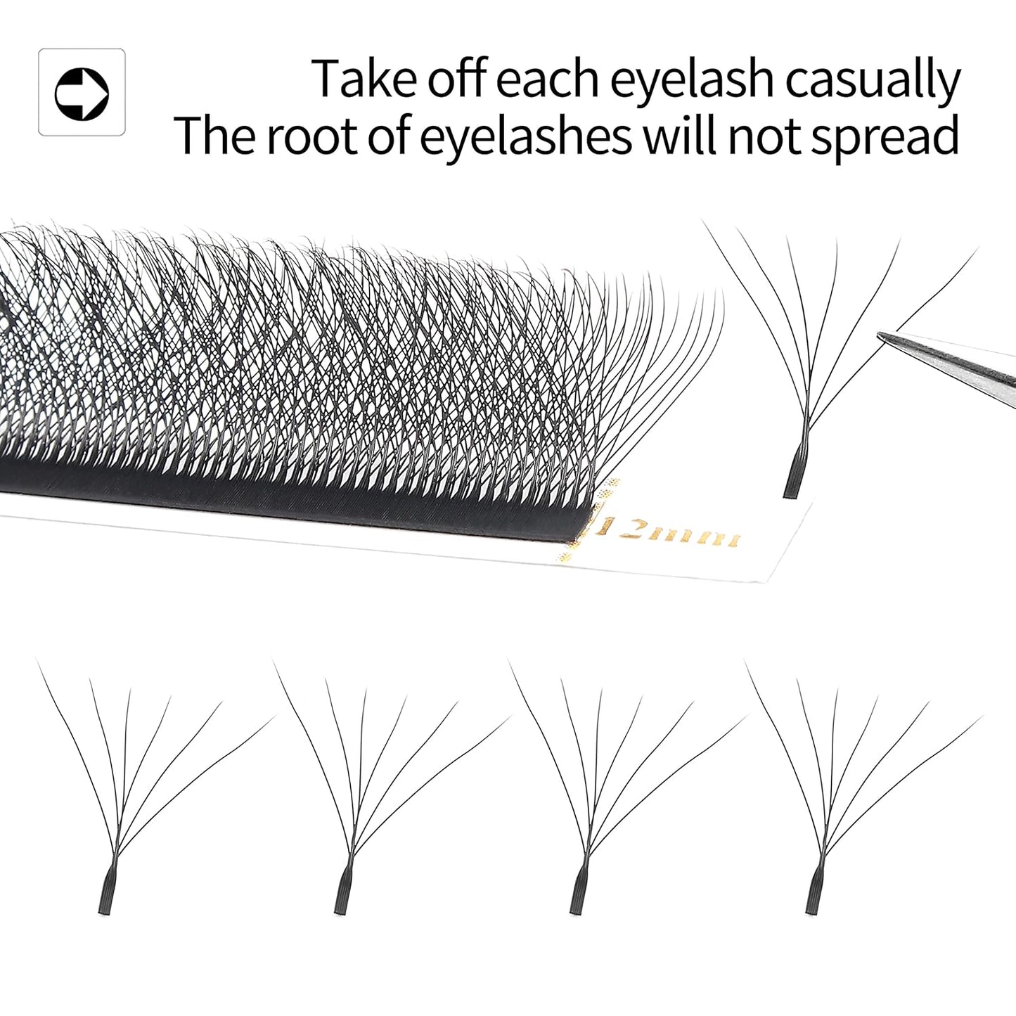 W Eyelash Extension 6D Volume Premade Fans 0.07 D Curl 8-15mm mix W Lashes Matte Black Lash Extensions Easy Fans W Shape Eyelash yy Eye Lashes(6D-0.07D-8-15mm Mix)-GlimoraGlow