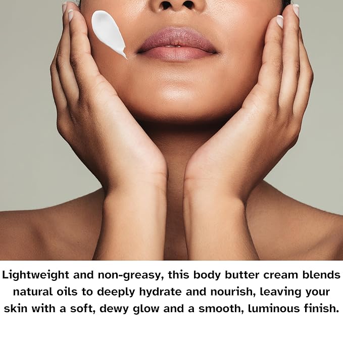 Ultra Moisturizing & Hydrating Body Butter Cream with Botanical Oils, Natural Ceramides, Hyaluronic Acid, Squalane, Cupuacu & Mango Butters-Heal, Soften & Repair Dry Skin 8oz-GlimoraGlow
