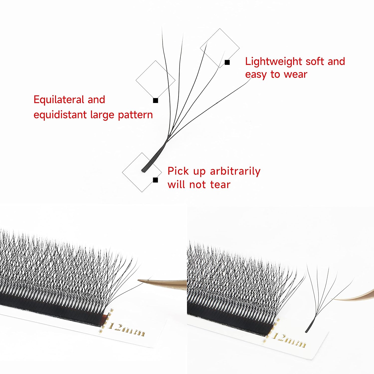 W Eyelash Extension 5D Volume Premade Fans 0.07 D Curl 8-15mm mix W Lashes Matte Black Lash Extensions Easy Fans W Shape Eyelash yy Eye Lashes(5D-0.07D-8-15mm Mix)-GlimoraGlow
