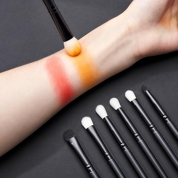 Jessup Eyeshadow Brush Set 12pcs Black Eye Makeup Brushes Set Professional with Natural Synthetic Hair for Eyebrow Eyelash Eyeliner Spoolie Blending, T322-GlimoraGlow