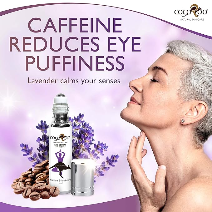 Caffeinated Eye Serum, Nutrient-Dense, 100% Pure, Natural & Vegan (Lavender)-GlimoraGlow