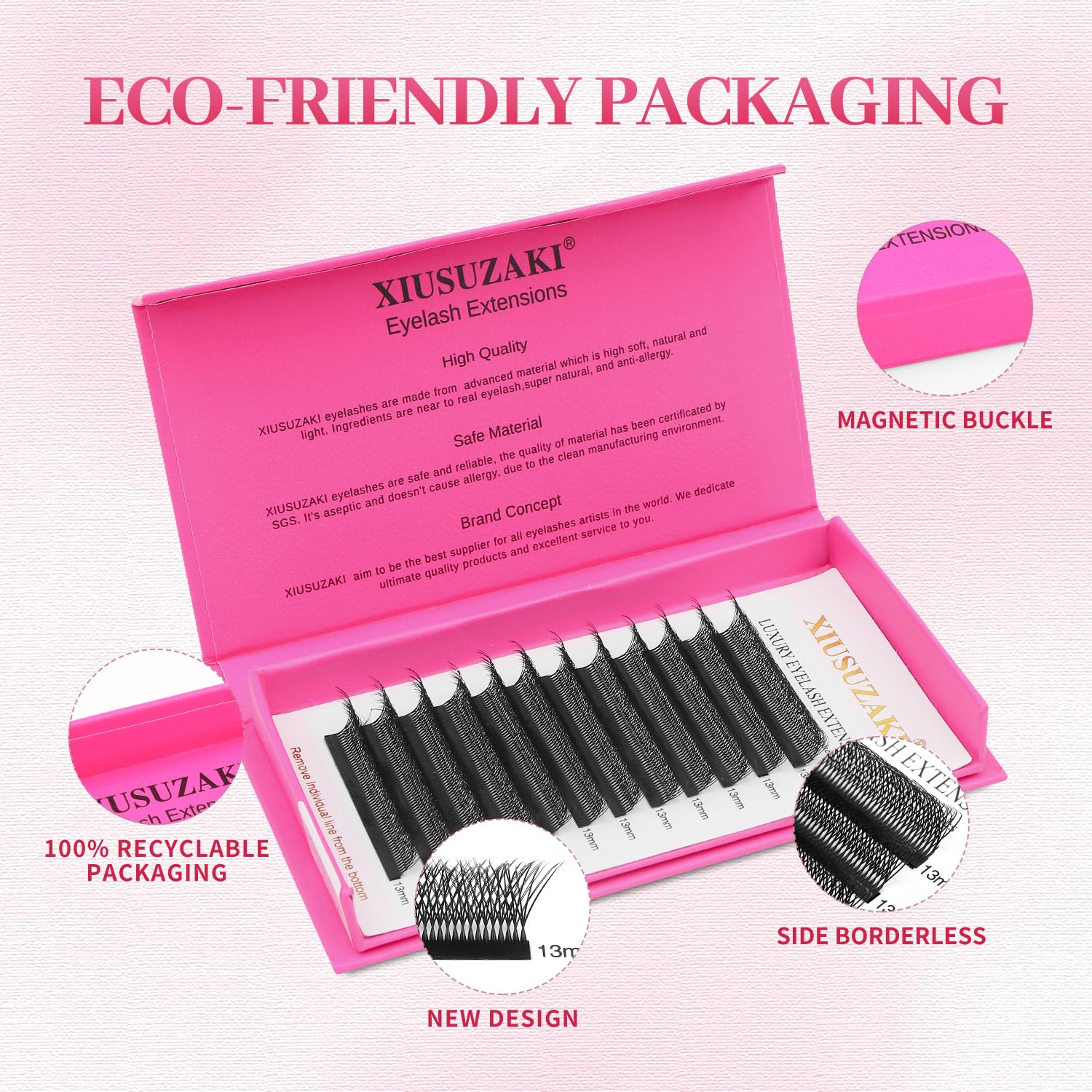 Lash Extensions Double Tips 4D Eyelash Extensions W Shape 0.07mm Thickness D Curl 10mm Premade Fans Easy Fan Volume Lashes Matte Black Crisscross(W-4D-Double Tips-0.07-D,10mm)-GlimoraGlow