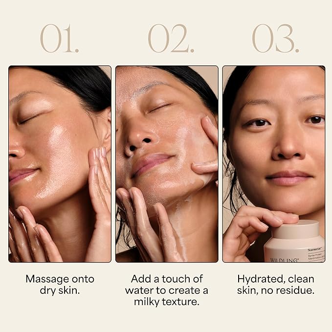 Wildling Starnectar Jelly Cleanser – Daily Hydrating Makeup Remover Face Wash – Gently Cleanse, Remove Makeup, Brighten, Soften, Repair Skin Barrier – Alcohol Free, 100% Natural, Vegan, Cruelty-Free-GlimoraGlow