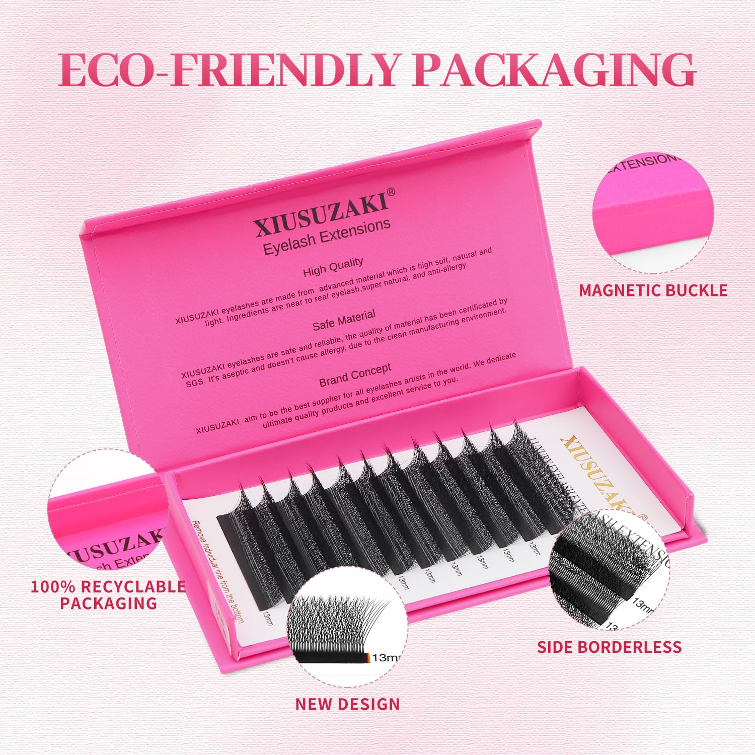 Lash Extensions 5D Eyelash Extensions W Lashes 0.07mm Thickness D Curl Lashes Mix 8-15mm Soft Lash Trays Volume Lash Extension Natural Matte black False Eyelashes Professional Use(W-5D-0.07-D,8-15mm)-GlimoraGlow