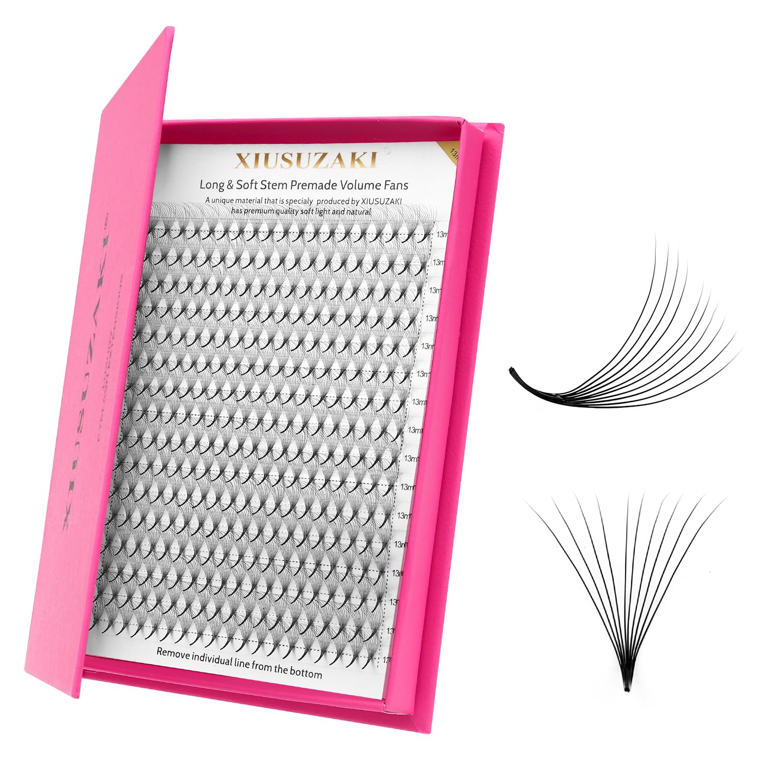 Premade Fans Eyelash Extensions 10D Volume Lash Extensions 0.05 Thickness Eyelash Extension C Curl Premade Lash Fans Mix 9-16mm Fluffy Soft Handmade Lash Fan(10D-0.05-C,9-16mm)-GlimoraGlow