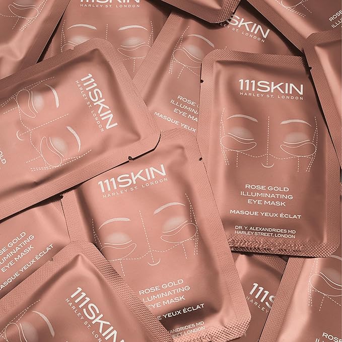 111SKIN Rose Gold Illuminating Eye Mask | Fragrance Free | Target Pigmentation | Illuminate Under-Eyes | Set of 8 (0.2 ounces each)-GlimoraGlow