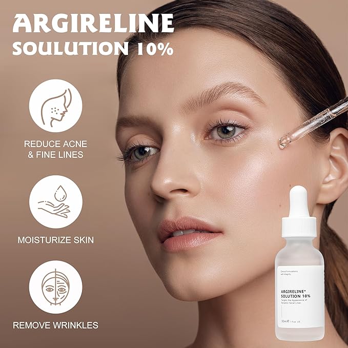 Argireline Serum For Face, Advanced Anti-Wrinkle Facial Serum For Women, Moisturizing Argireline 10% Solution For Face, Argireline Peptide.Suitable For All Skin (1, 2PC)-GlimoraGlow