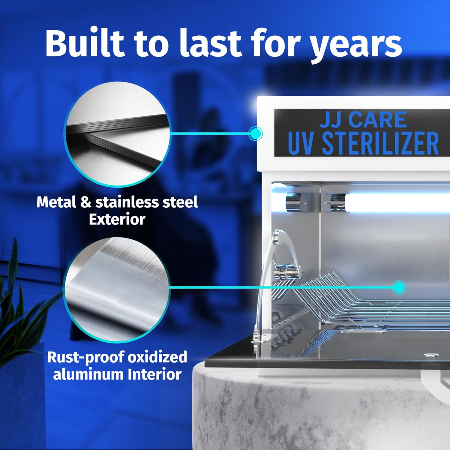 JJ CARE UV Sanitizer Cabinet – 8L Capacity, Manual Timer, Professional Tabletop UV Sanitizer Cabinet for Salon, Spa, Office & Home Use, 99% Sanitization Efficiency-GlimoraGlow