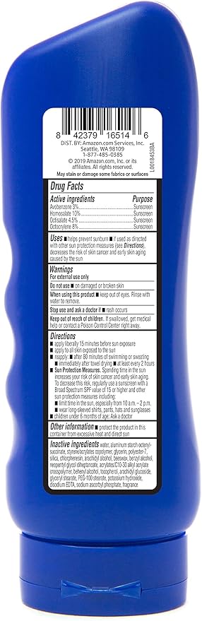 Solimo Sunscreen Lotion, No Octinoxate/Oxybenzone, Unscented, 8 fl oz, 6-Pack-GlimoraGlow