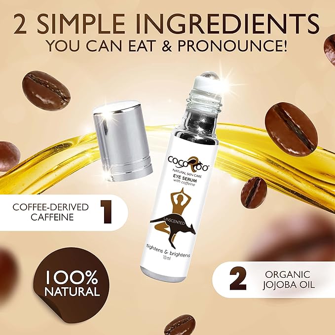 Caffeinated Eye Serum, Nutrient-Dense, 100% Pure, Natural & Vegan (Unscented)-GlimoraGlow