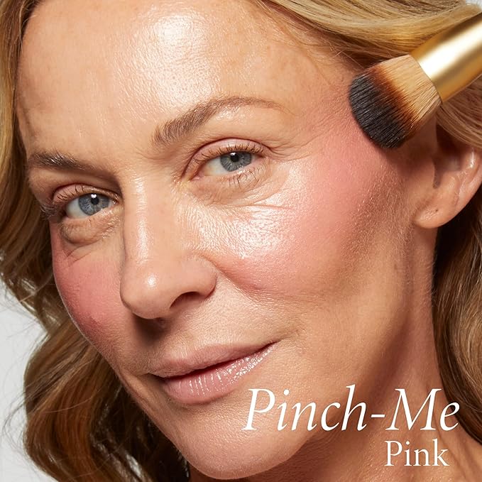 LAURA GELLER NEW YORK The Wonder Brush, Makeup Brush with Wooden Handle, Apply The Wonder Balm, Cream & Liquid Blush, Even Application and Blending-GlimoraGlow