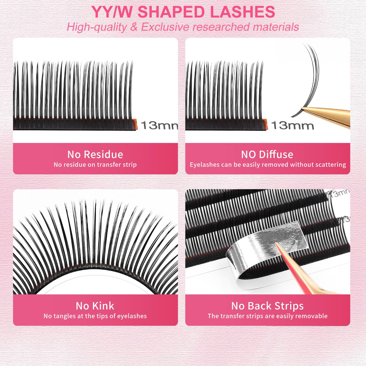 5D Flower Lash Extensions Spikes Lashes 0.07 Matte Black C Curl Lashes 10mm Volume Eyelash Extension Lash Trays Professional Use(5D Flower,0.07-C,10mm)-GlimoraGlow