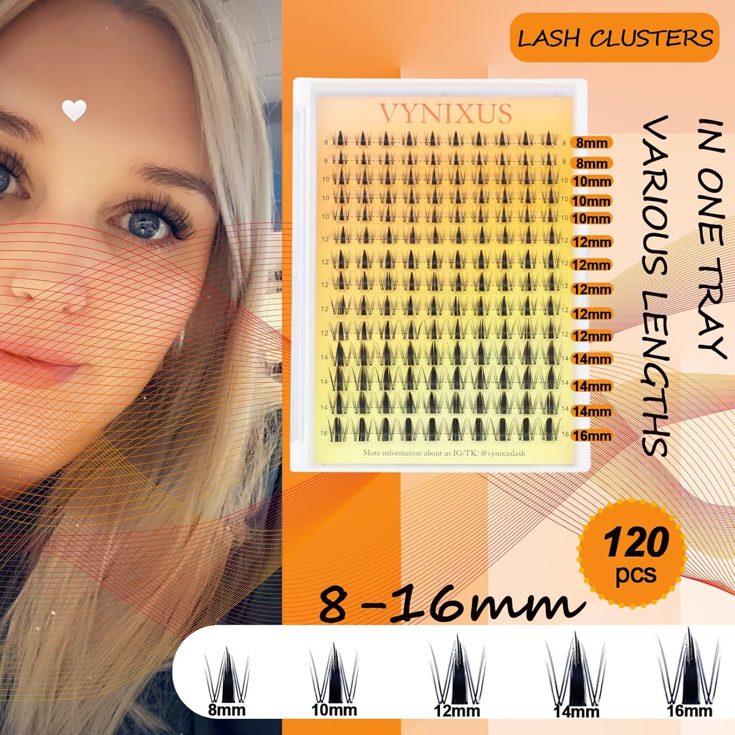 Lash Clusters Wispy Individual Lashes Fluffy Eyelash Clusters Spiky Wet-Look Cluster Eyelash Extensions Natural Cluster Lashes Ultra-Thin Invisible Band (Fairy-0.07D-Mix8-16)-GlimoraGlow