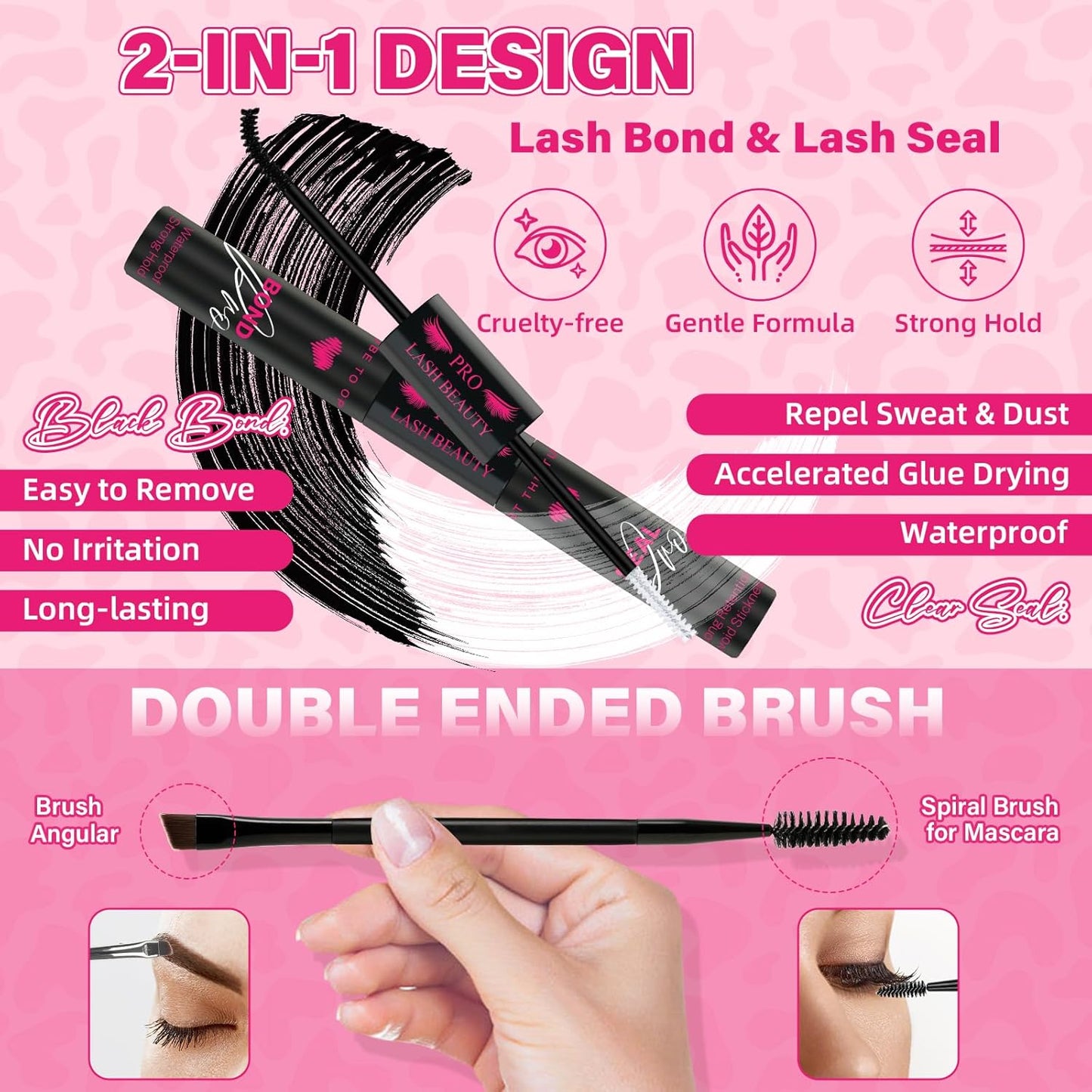 PROLASHBEAUTY Lash Clusters Kit Flora Eyelash Clusters 3D Volume Dramatic Soft Plushy Clusters Lashes Kit with Waterproof Lash Bond and Seal Eyelash Applictor Remover (Sunrise,8-16mix)-GlimoraGlow