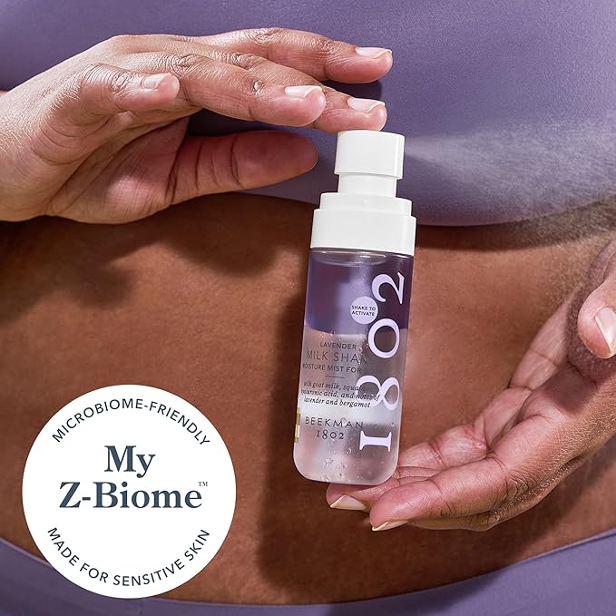 Beekman 1802 Lavender Milk Shake - Body Mist - 2.0 fl. oz - With Hyaluronic Acid & Jojoba Oil - Instantly Moisturizes, Hydrates & Softens - Good for Sensitive Skin - Cruelty Free-GlimoraGlow