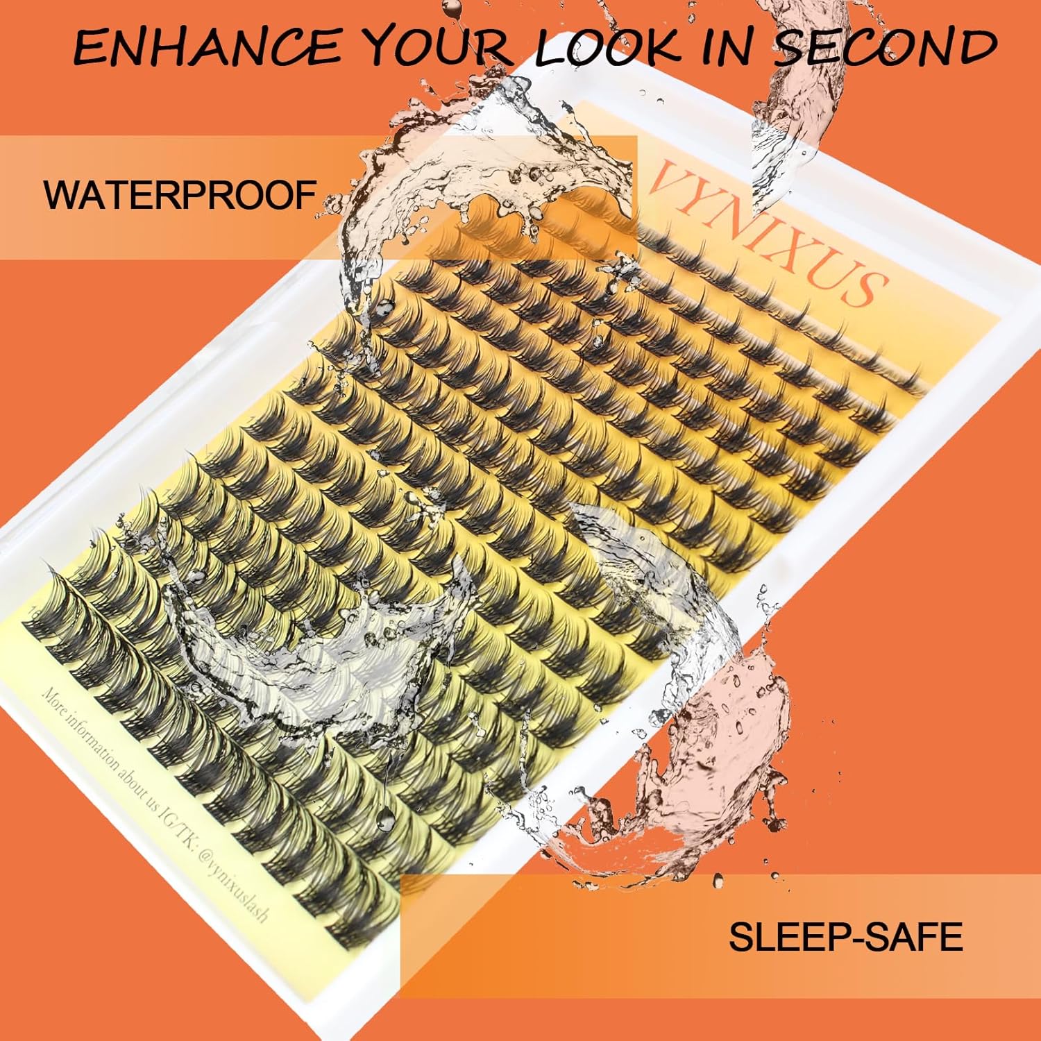 Eyelash Clusters Fluffy Lash Clusters Wispy Individual Lashes WideSpan Cluster Eyelash Extensions Natural Cluster Lashes Ultra-Thin Band (Magic-0.07D-Mix8-16)-GlimoraGlow