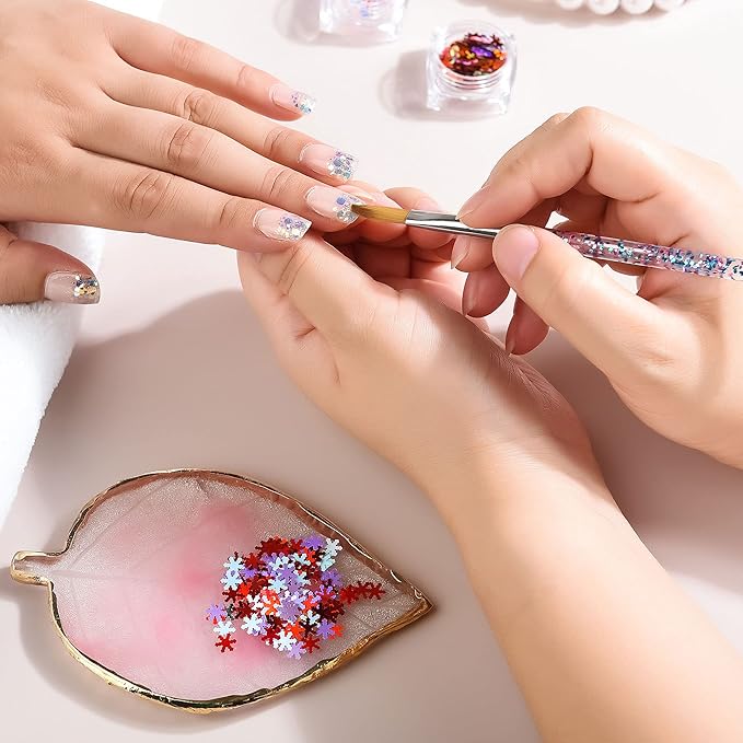 2 Pieces Nail Art Palettes Nail Polish Palette Mixing Palette Makeup Plate Nail Plates for Nail Art Nail Tip Holder Nail Art Display-GlimoraGlow