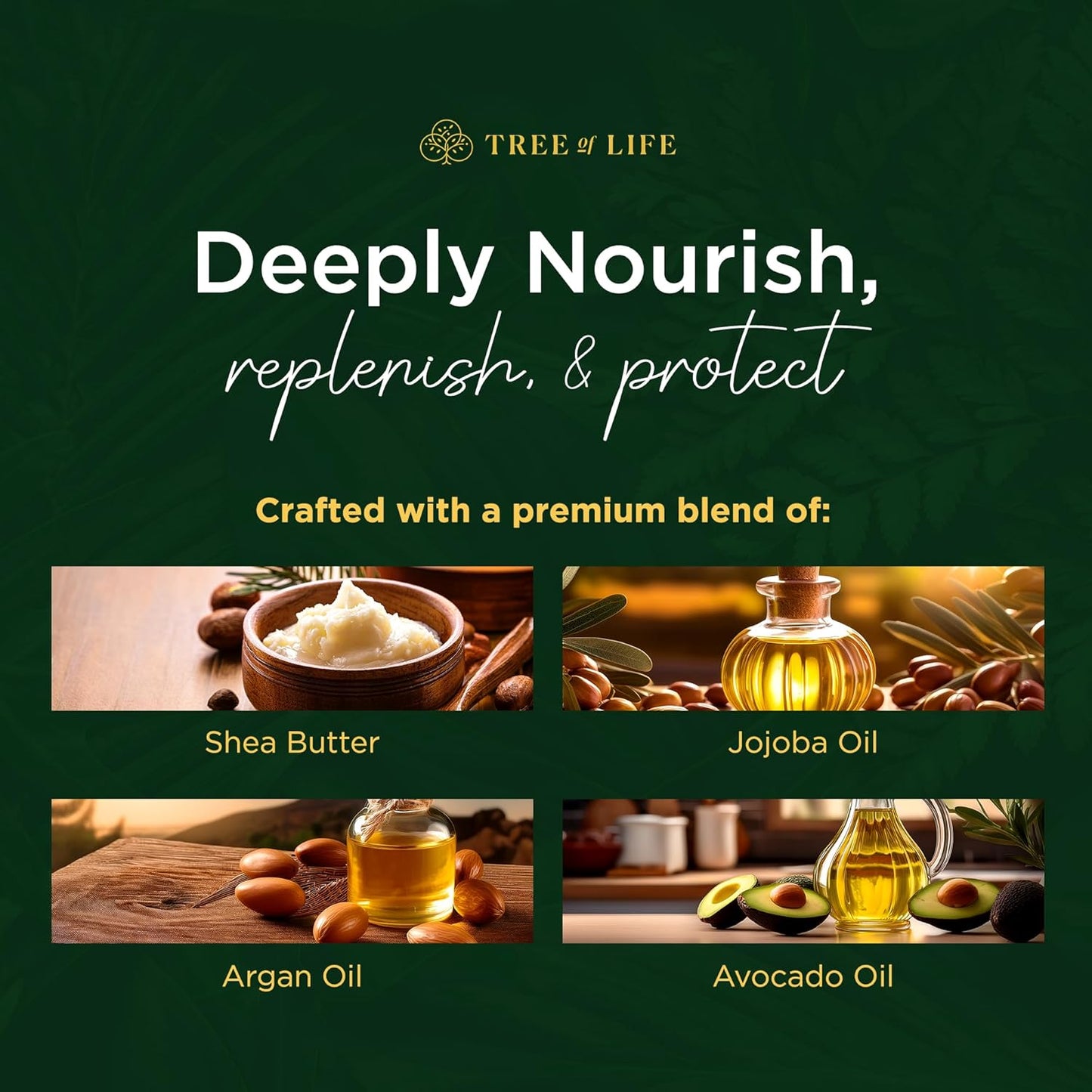 Tree of Life Vanilla Body Wash Gel - Moisturizing Shower Gel with Jojoba Oil and Shea Butter Hydrating Body Wash for Sensitive Skin and All Skin Types, 16.9 fl oz-GlimoraGlow