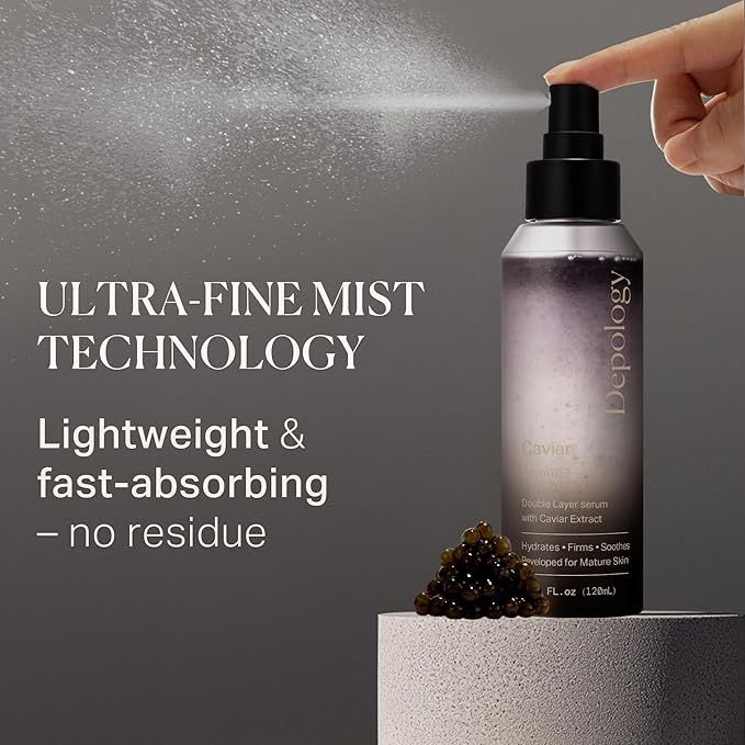 depology Glowing Spray Serum, Hydrating & Firming Facial Mist, Radiance Skin, Smooths Fine Lines and Wrinkles, Face Mist with Hyaluronic Acid & Collagen, Facial Spray for All Skin Types, 4.06 Fl Oz.-GlimoraGlow