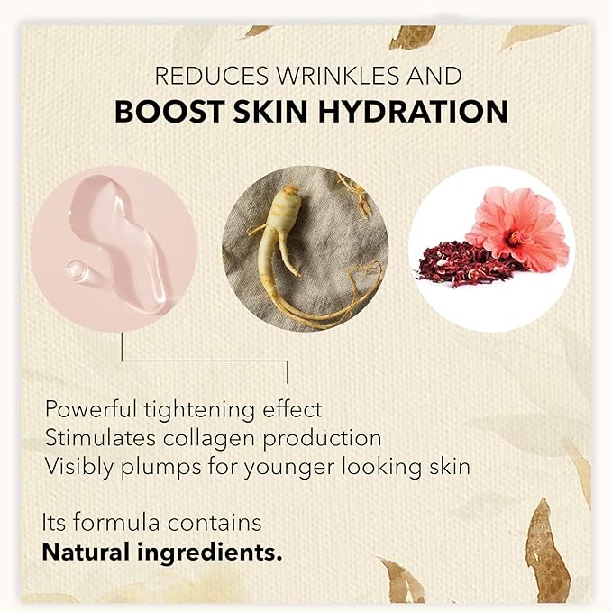 Marie d'Argan Eye Contour Serum for dark circles and puffiness, with Hyaluronic Acid, Ginseng and Hibiscus Anti-wrinkle, Repairs Bags under eyes, iluminates skin, firming effect, 15 ml,-GlimoraGlow