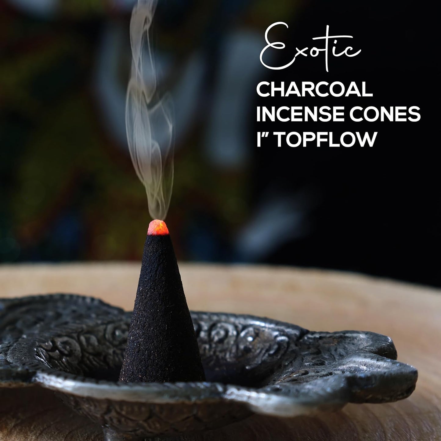 Jamaican Fruit Charcoal Incense Cones 1" TOPFLOW - 100 Pack - Natural Scented Cones Handmade Hand Dipped-GlimoraGlow