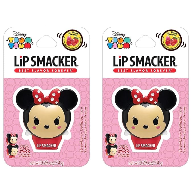 (2 Pack) Lip Smacker Balms, Limited Edition, Strawberry Lollipop Flavor Y-GlimoraGlow