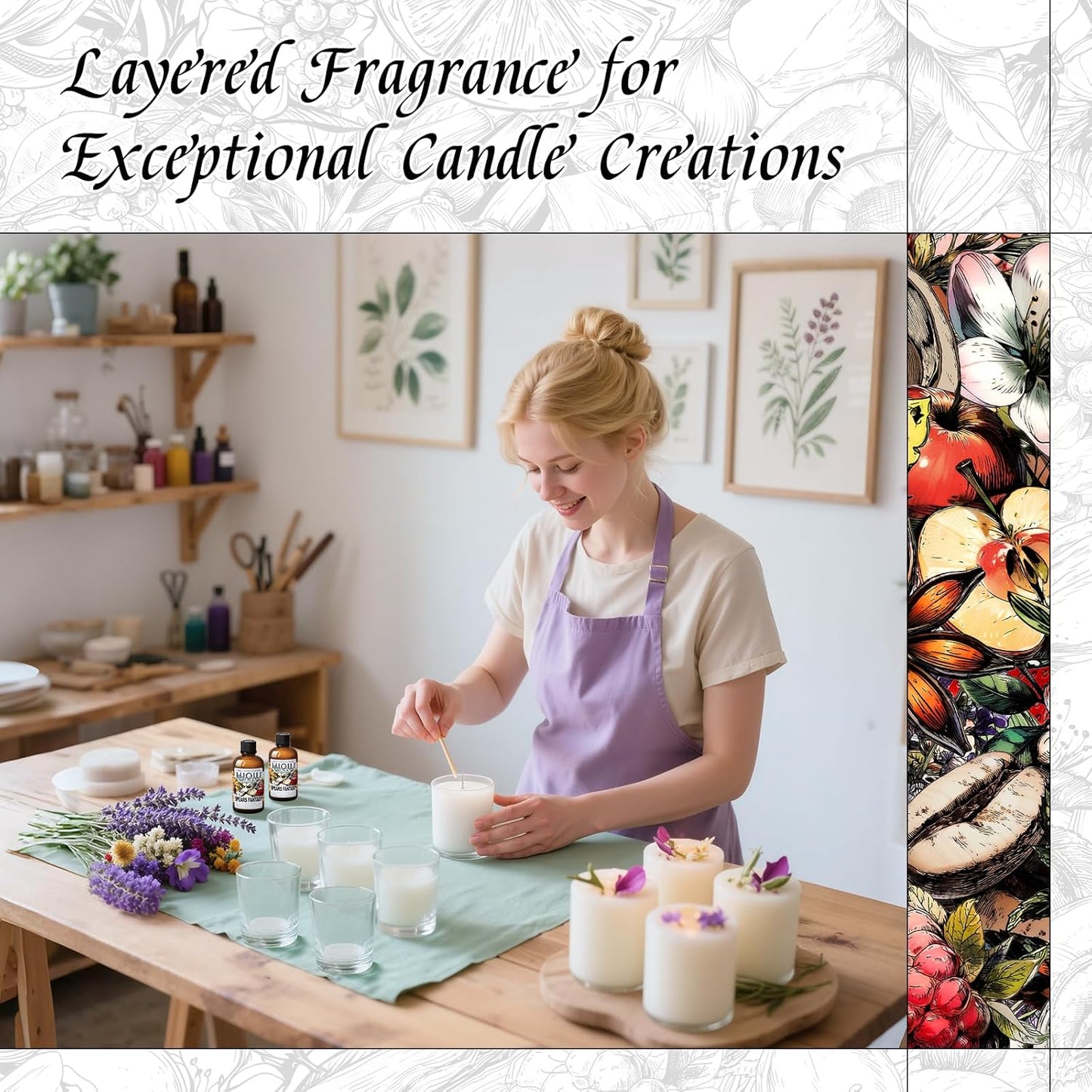 HIQILI Spears Fantasy Fragrance Oil for Home Diffuser, White Chocolate‌ & Cupcake‌ Scents, DIY Soap, Candle, Perfume Making, Long Lasting - 1 Fl Oz-GlimoraGlow