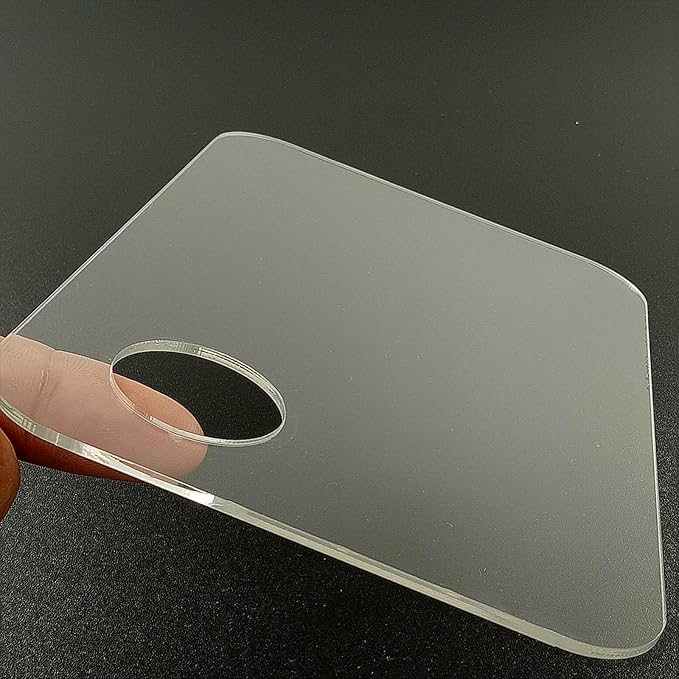 2 Pcs Acrylic Makeup Palette Makeup Mixing Tray with Makeup Spatula for Beauty Salon Color Cream Liquid Foundation Mixing Palette (Round)-GlimoraGlow