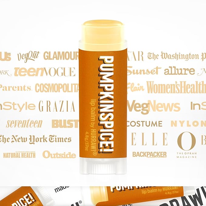 Hurraw! Pumpkin Spice Lip Balm: Organic, Certified Vegan, Cruelty and Gluten Free. Non-GMO, 100% Natural Ingredients. Bee, Shea, Soy and Palm Free. Made in USA-GlimoraGlow