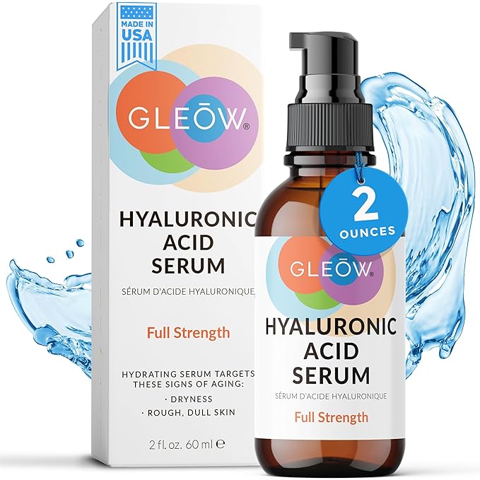 New 2024 Pure Hyaluronic Acid Serum for Face - Hydrating Serum for Women - Hyaluronic Acid Pure Face Serum for Women - Face Serum for Dry Skin with Dark Spots 2oz-GlimoraGlow