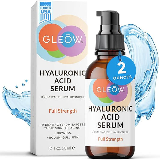 New 2024 Pure Hyaluronic Acid Serum for Face - Hydrating Serum for Women - Hyaluronic Acid Pure Face Serum for Women - Face Serum for Dry Skin with Dark Spots 2oz-GlimoraGlow
