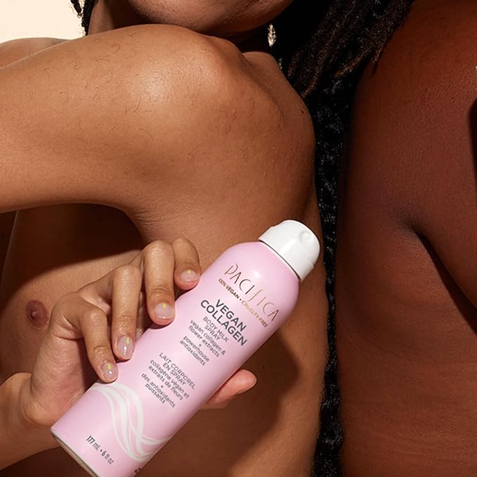 Pacifica Spray Lotion for Body - Vegan Collagen Body Milk Spray – Hydrating Moisturizer Mist Fast-Absorbing Instantly Hydrates & Softens Skin Jasmine & Vanilla Natural Scent Clean Beauty Non-Aerosol-GlimoraGlow