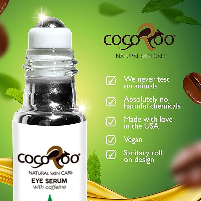 Caffeinated Eye Serum, Nutrient-Dense, 100% Pure, Natural & Vegan (Peppermint)-GlimoraGlow